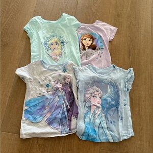 Frozen Themed Kids T-Shirt bundle - Blue, Green, White